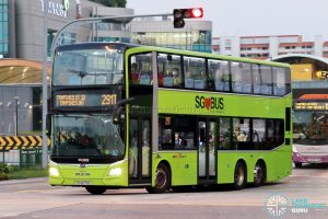 Bus 291T: SBS Transit MAN Lion's City DD A95 (SG6076T)