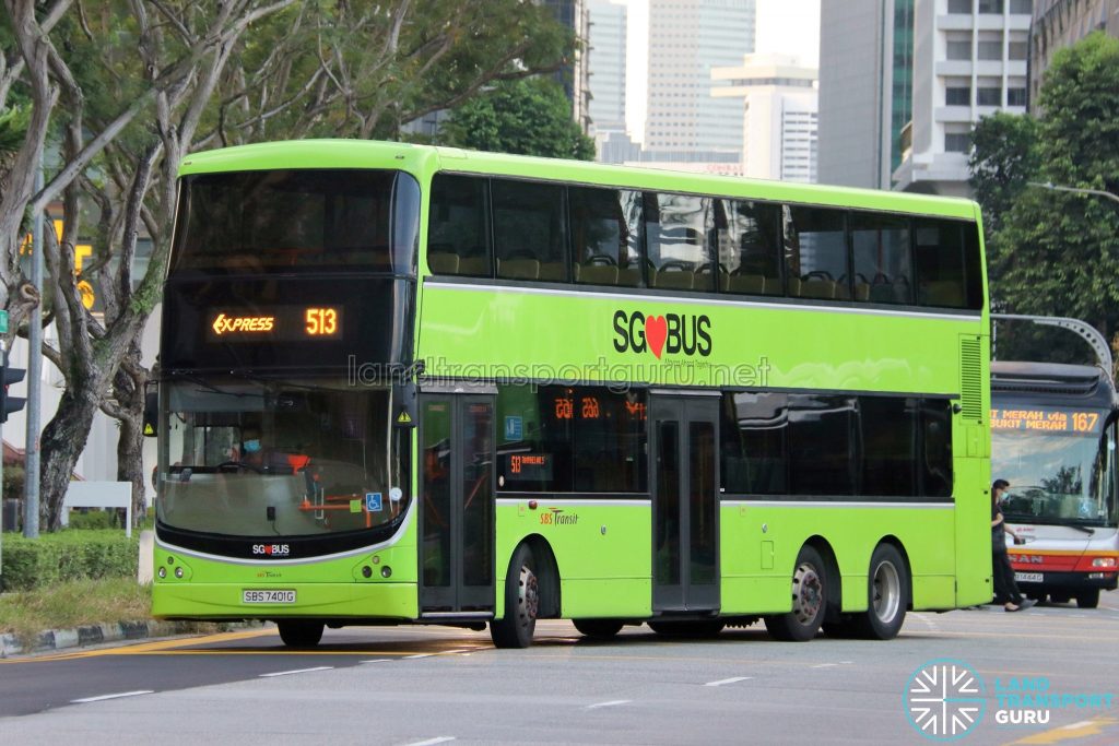 Bus 513: SBS Transit Volvo B9TL CDGE (SBS7401G)