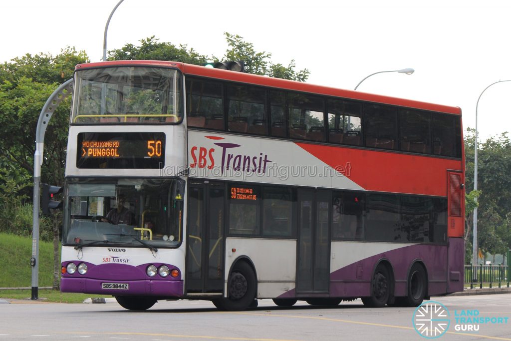 Bus 50: SBS Transit Volvo B10TL (SBS9844Z)