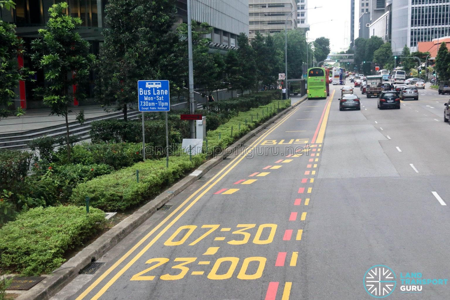 Full-day bus lane (Raffles Quay) | Land Transport Guru