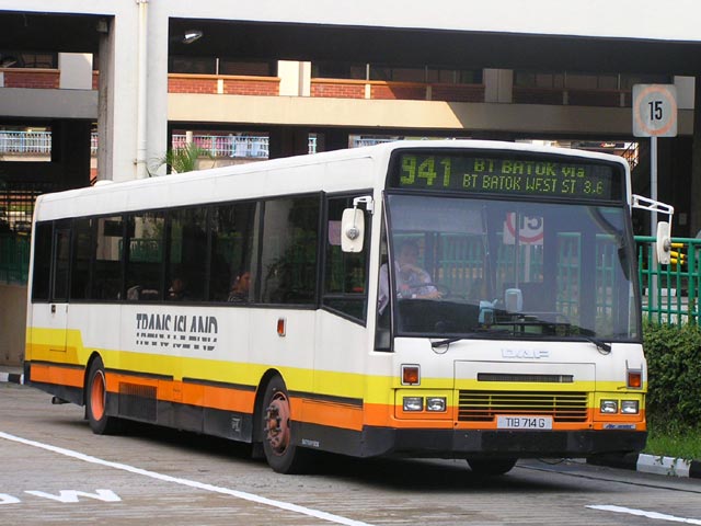 Bus 941: Trans-Island DAF SB220 (TIB714G)