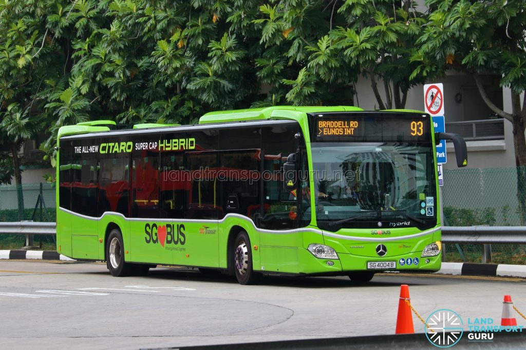 Bus 93 - SBS Transit Mercedes-Benz Citaro hybrid (SG4004B)