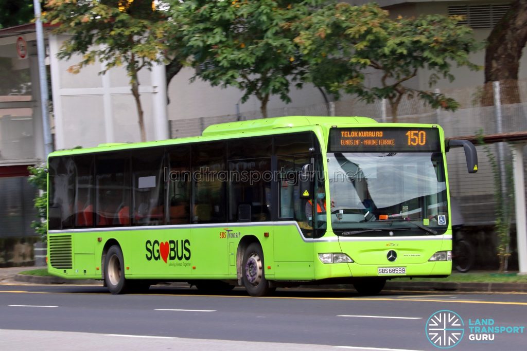 Bus 150 - SBS Transit Mercedes-Benz Citaro (SBS6859B)
