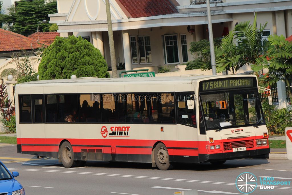 Bus 975: SMRT DAF SB220 (TIB701T)
