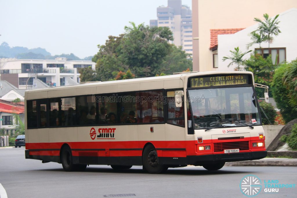 Bus 173: SMRT DAF SB220 (TIB705H)