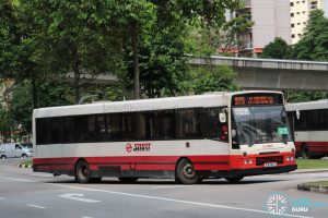 Bus 975: SMRT DAF SB220 (TIB707C)