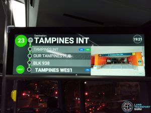 Interior PIDS - Tampines West MRT Station Bus Stop