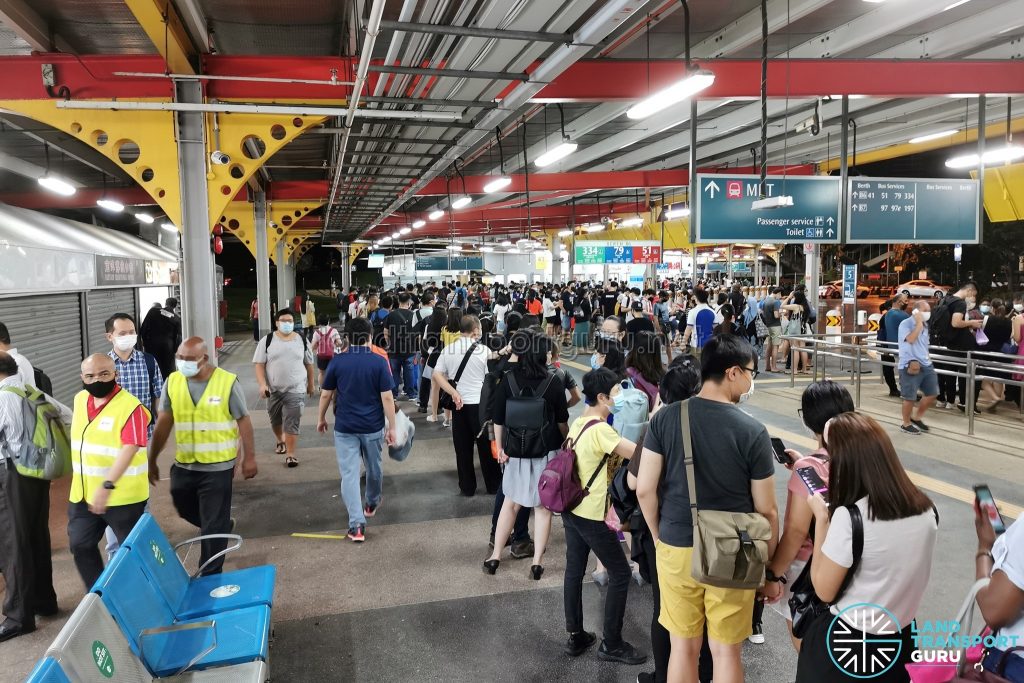 Crowd Level during MRT Disruption - Jurong East Temp Int