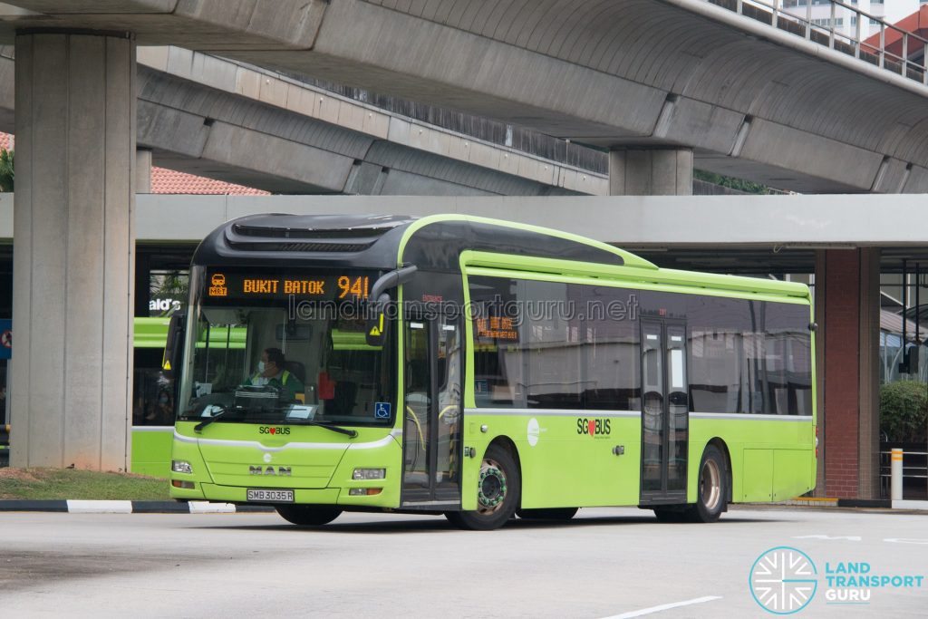 Bus 941: Tower Transit MAN A22 (SMB3035R)
