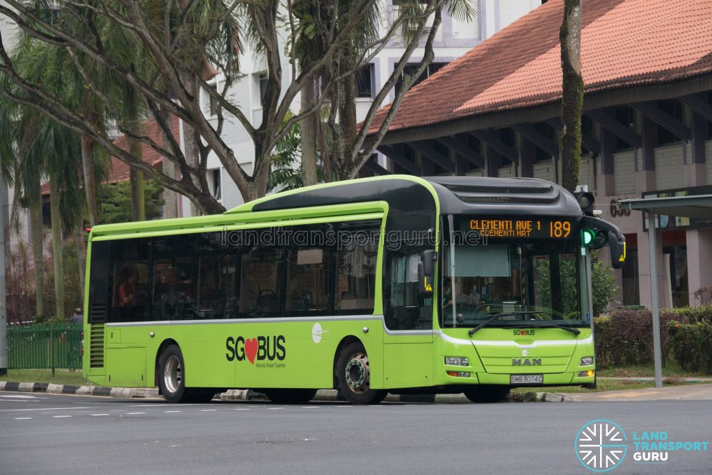 Bus 189: Tower Transit MAN A22 (SMB3074C)