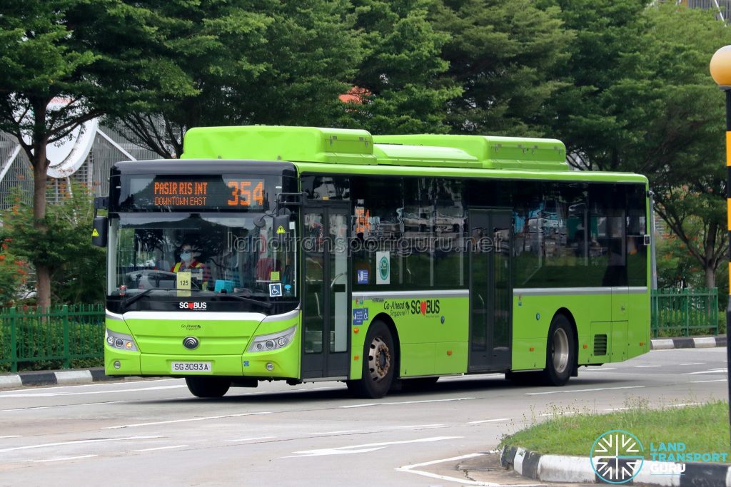 Bus 354: Go-Ahead Yutong E12 (SG3093A)