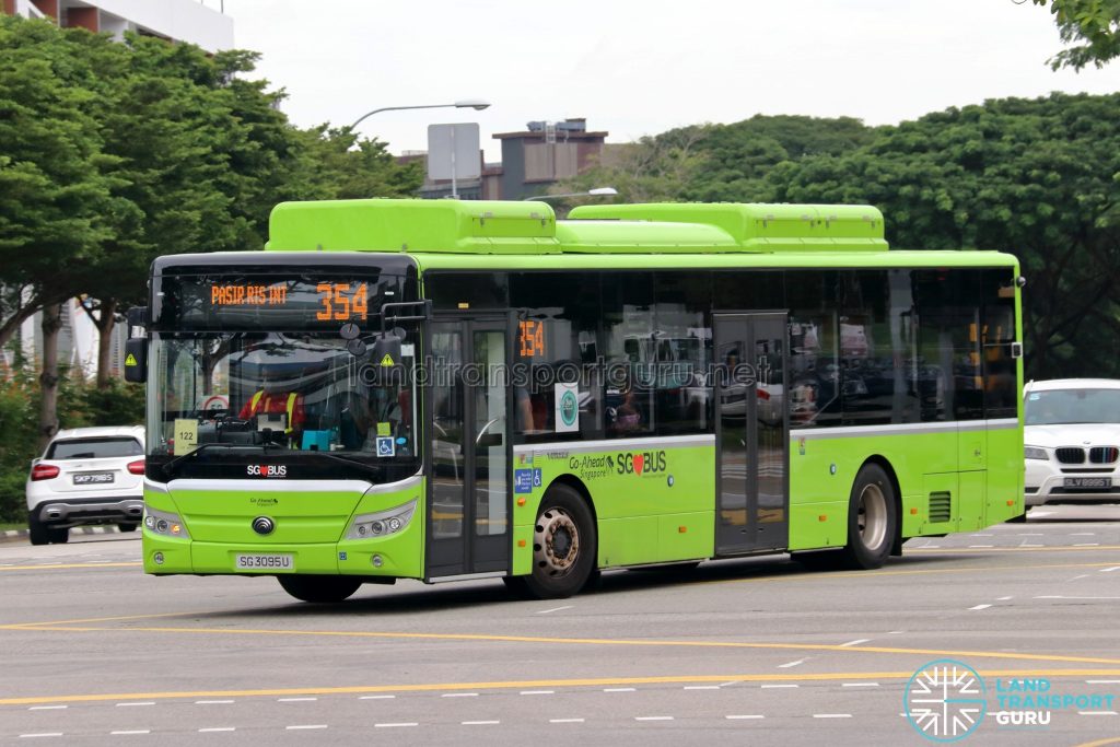 Bus 354: Go-Ahead Yutong E12 (SG3095U)