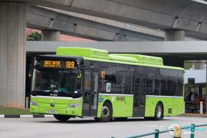 Bus 189: Tower Transit Yutong E12 (SG3099J)