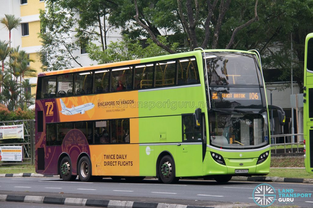 Bus 106: Tower Transit ADL Enviro500 (SMB3582C)