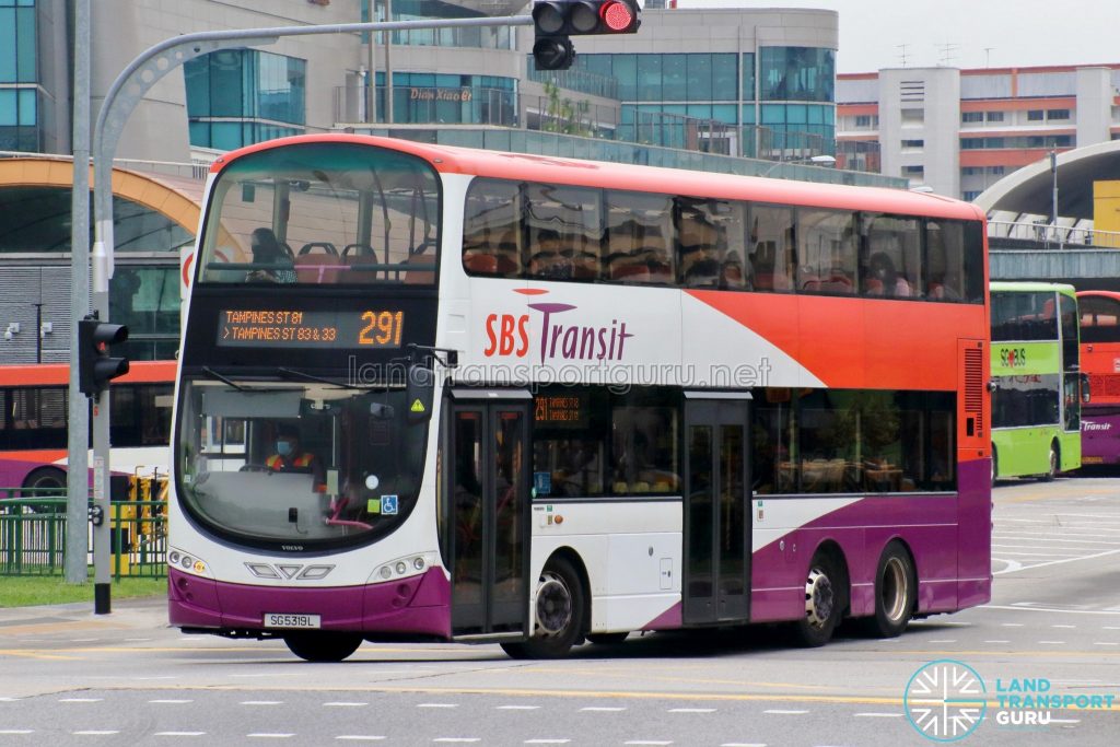 Bus 291 - SBS Transit Volvo B9TL Wright (SG5319L)