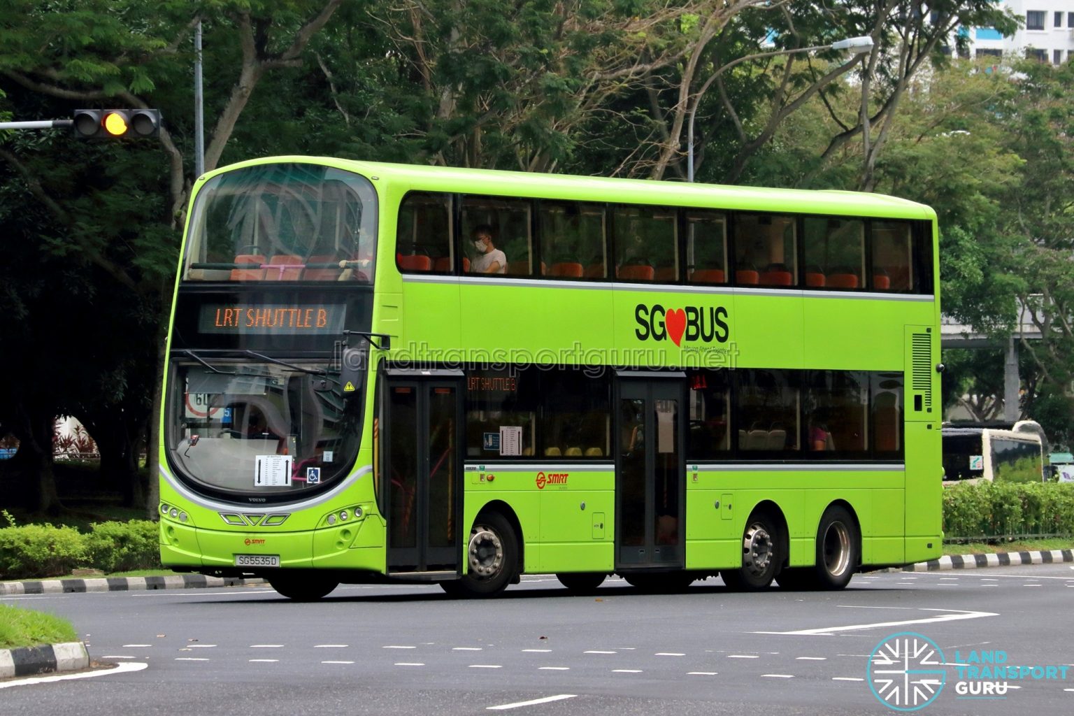 LRT Shuttle B – SMRT Buses Volvo B9TL Wright (SG5535D) | Land Transport ...