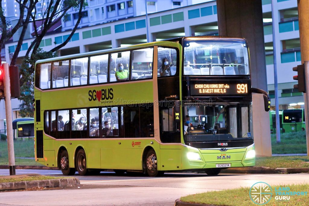 Bus 991: SMRT Buses MAN Lion's City DD A95 (SG6021M)