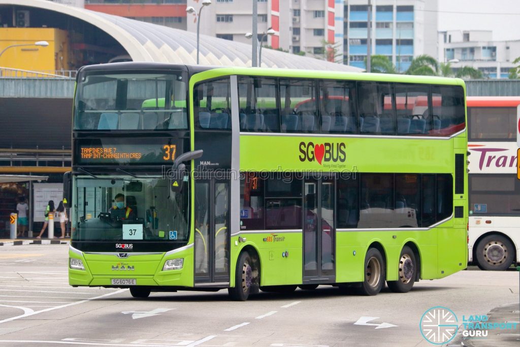 Bus 37 - SBS Transit MAN A95 Euro 6 (SG6076E)