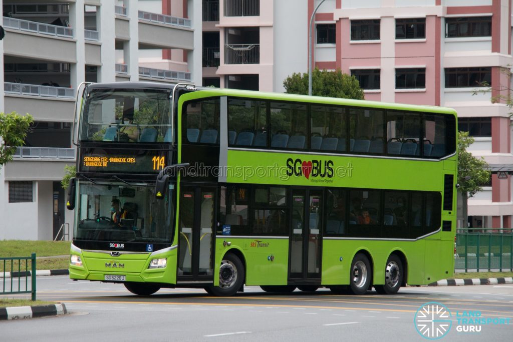 Bus 114: SBS Transit MAN Lion's City DD A95 (SG6228J)