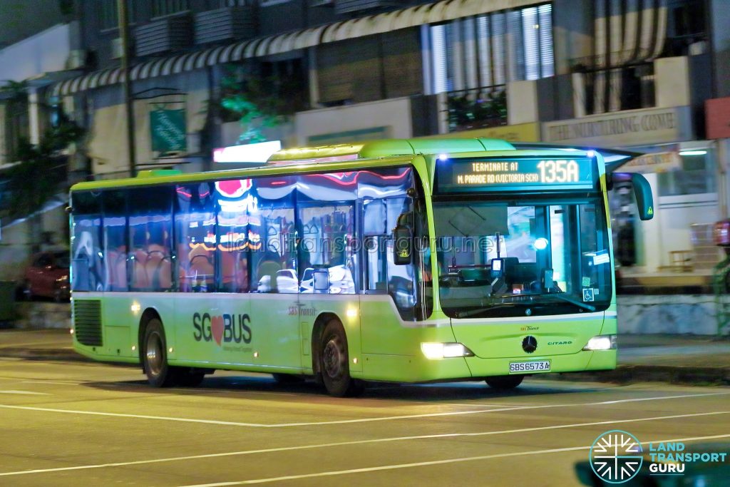 Bus 135A - SBS Transit Mercedes-Benz Citaro (SBS6573A)