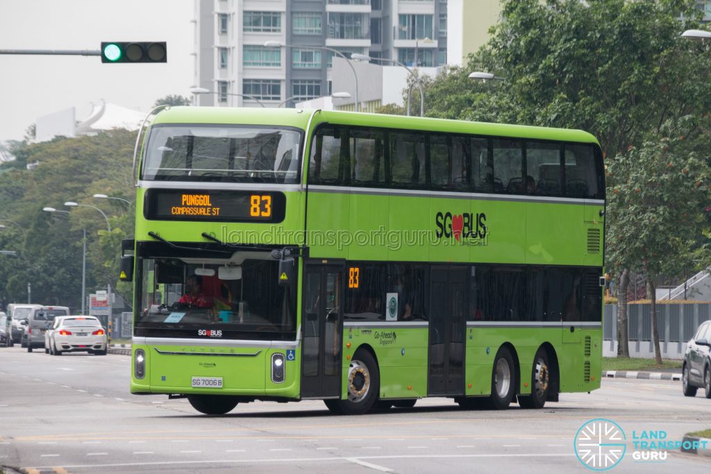 Bus 83 - Go-Ahead Singapore Yutong E12DD (SG7006B)