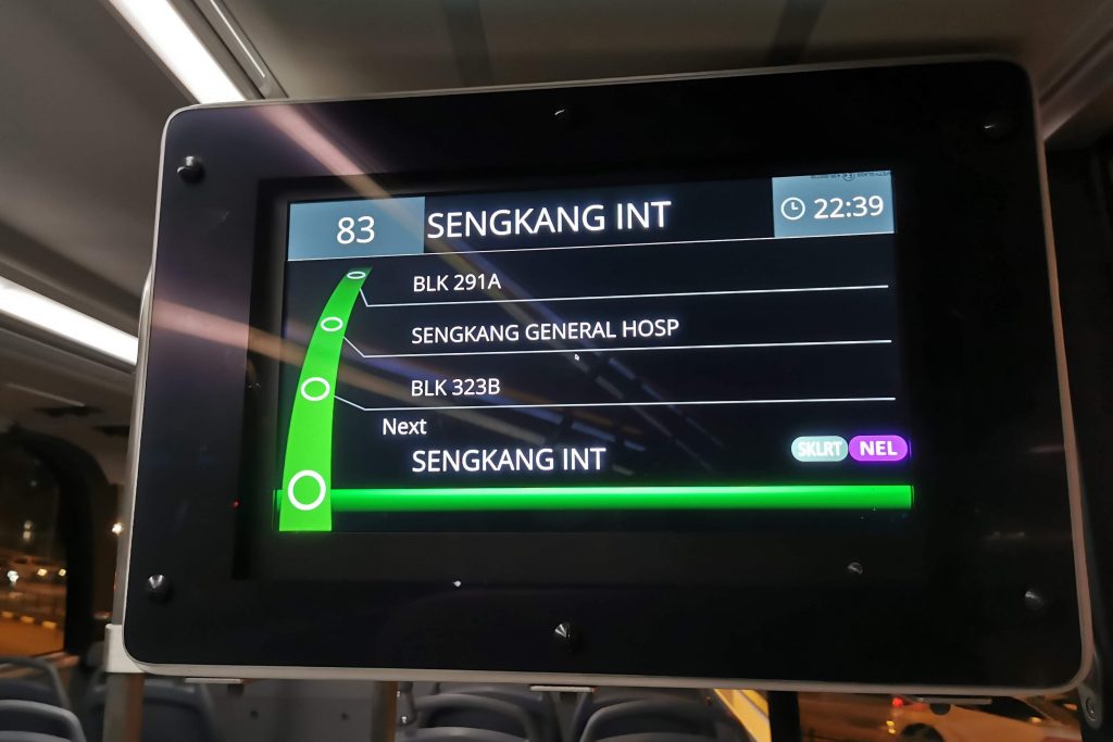 Yutong E12DD - Interior Upper Deck Passenger Information Display System Panel