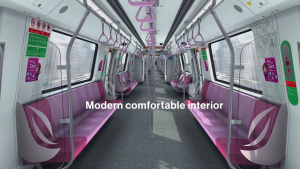 Interior of Bombardier MOVIA R151 Train (Image: BombardierRail / Youtube)