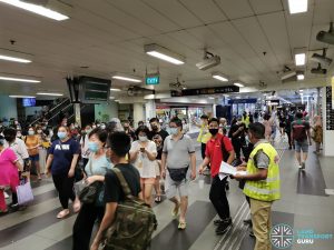 Crowd Level at Woodlands MRT Station during MRT Disruption on 14 Oct 2020