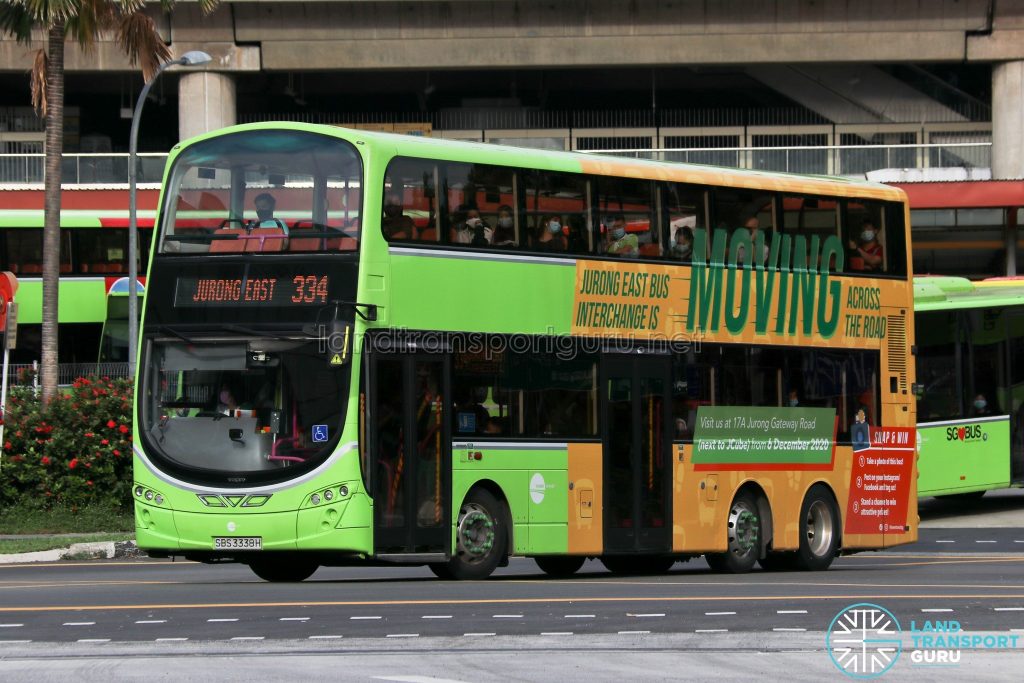 Bus 334 - Tower Transit Volvo B9TL Wright (SBS3338H)