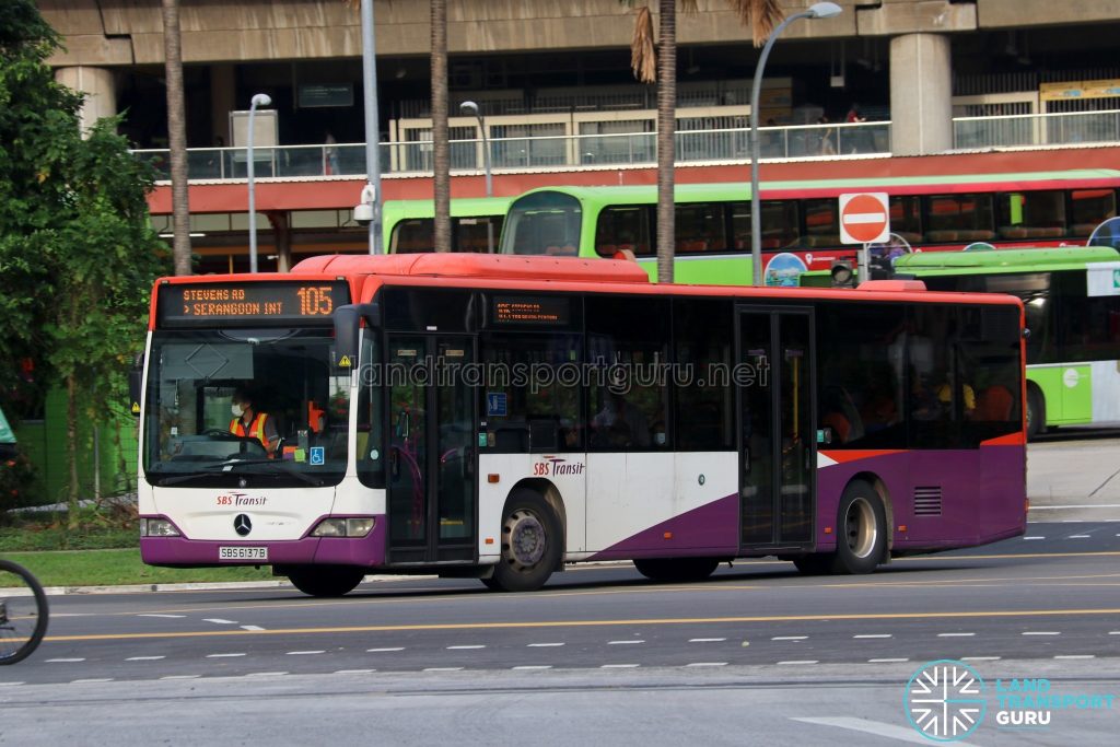 Bus 105 - SBS Transit Mercedes-Benz Citaro (SBS6137B)