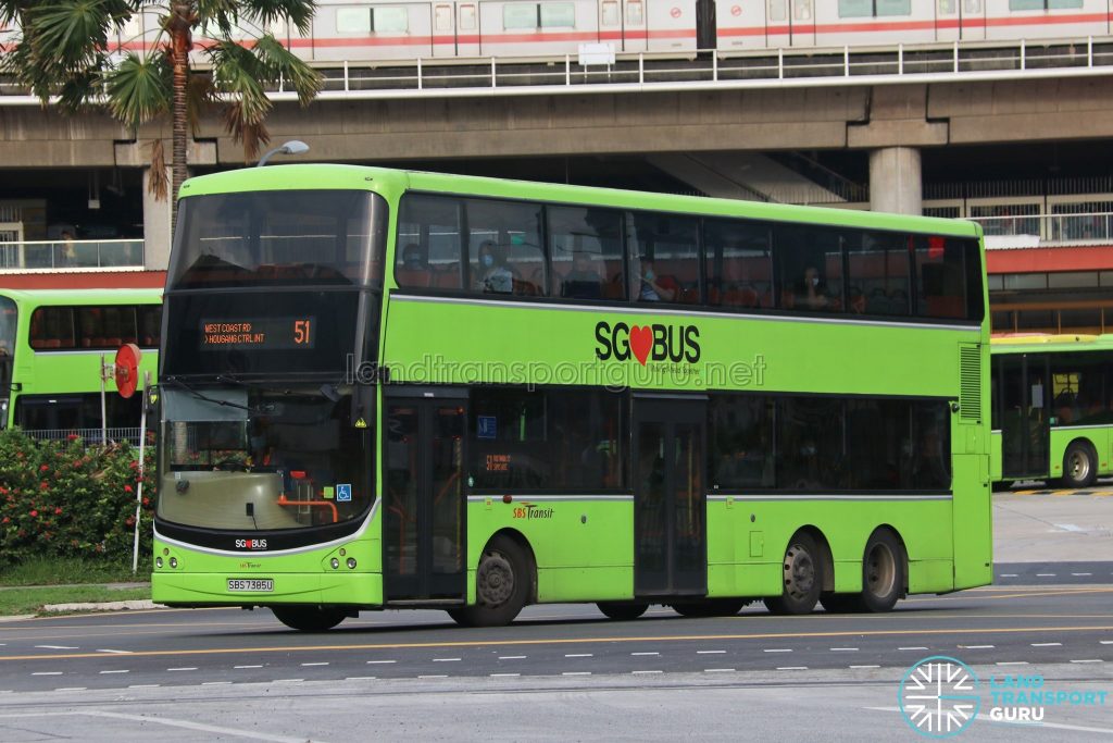 Bus 51 - SBS Transit Volvo B9TL CDGE (SBS7385U)