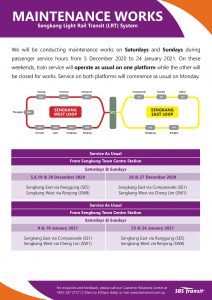 Sengkang LRT Maintenance Works (Dec 2020 - Jan 2021)