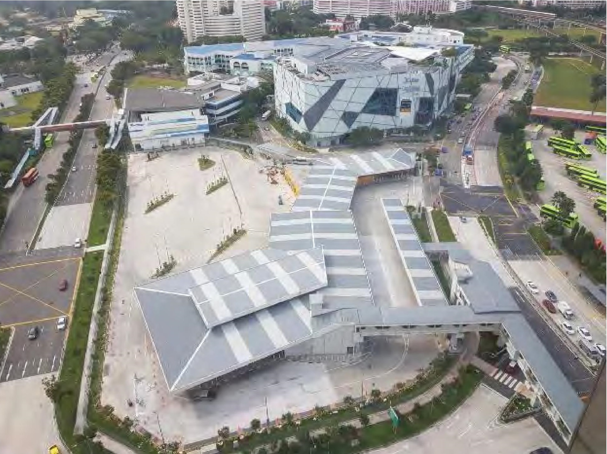 Relocated Jurong East Bus Interchange: Overhead view (Photo: Land Transport Authority)