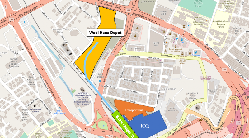 Planned location of Wadi Hana Depot