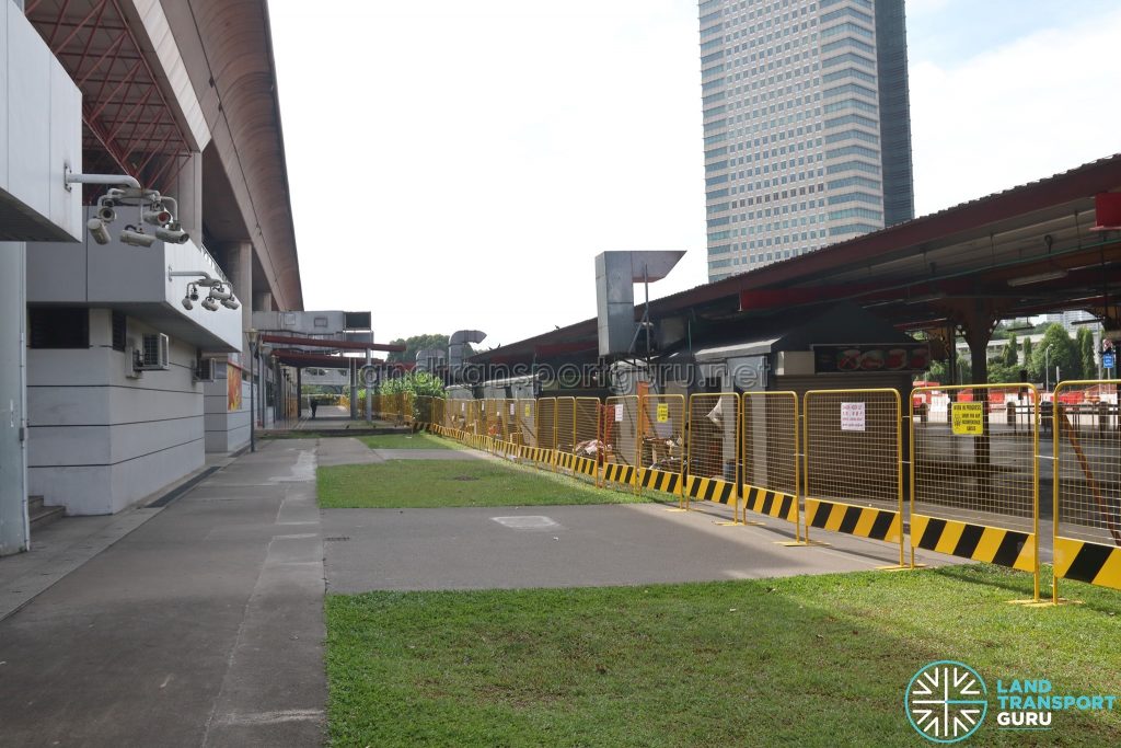 Defunct Jurong East Temporary Bus Interchange - Cordoned off entrances