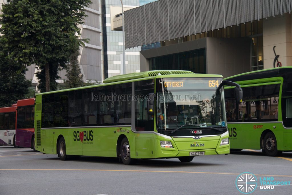 Bus 654 - SBS Transit MAN A22 (SG1774G)
