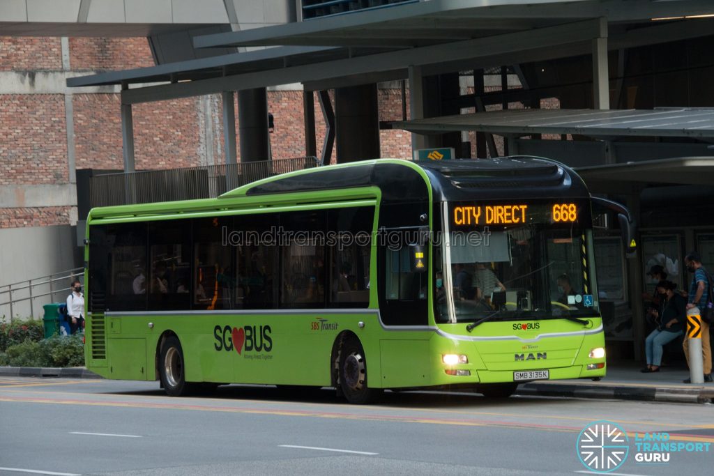 Bus 668 - SBS Transit MAN A22 (SMB3135K)