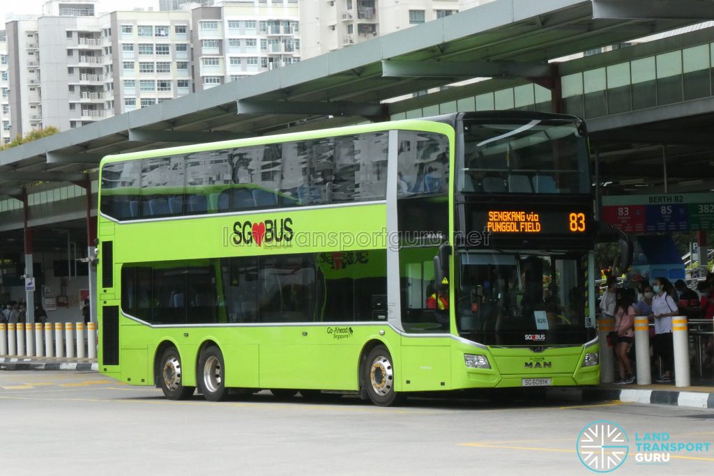 Bus 83 - Go-Ahead Singapore MAN A95 (Euro 6) (SG6091K)