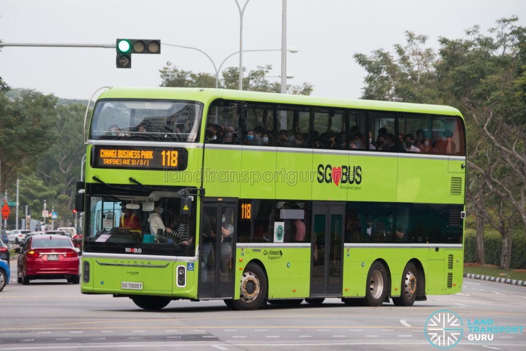 Bus 118 - Go-Ahead Singapore Yutong E12DD (SG7009T)