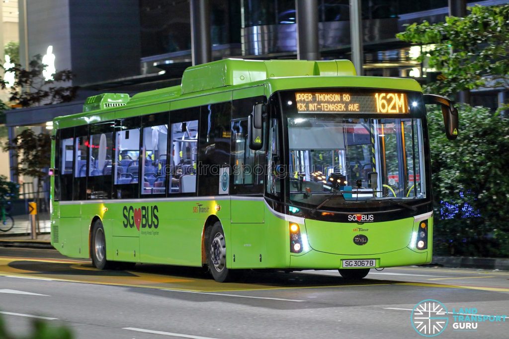 Bus 162M - SBS Transit BYD K9 Gemilang (SG3067B)