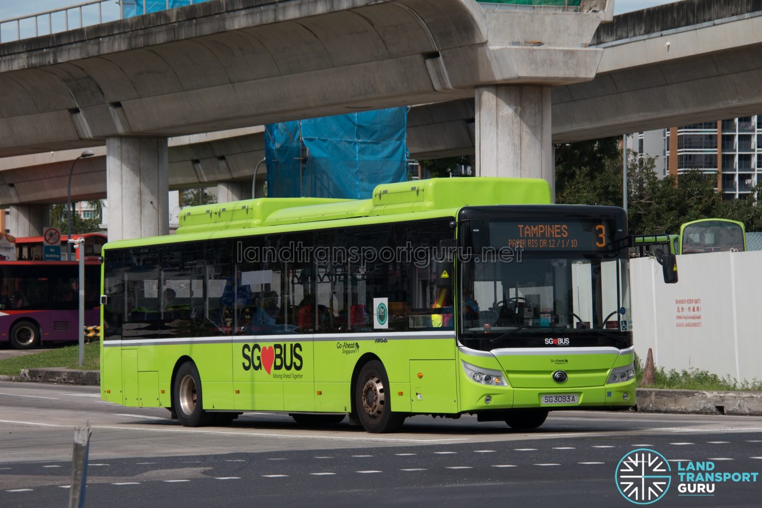 Bus 3 – Go-Ahead Singapore Yutong E12 (SG3093A) | Land Transport Guru