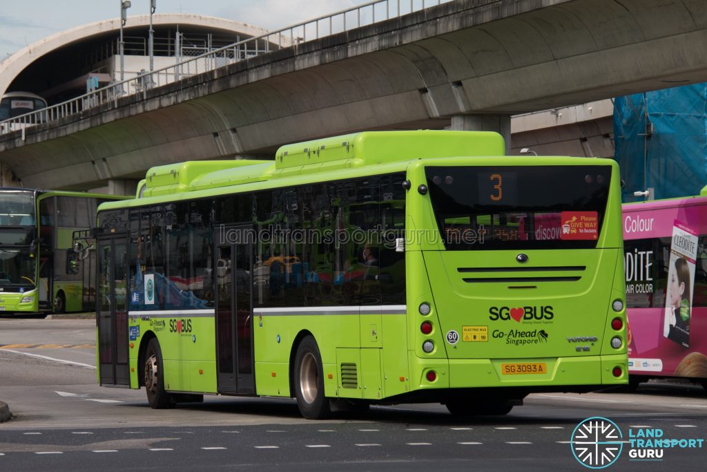 Bus 3 - Go-Ahead Yutong E12 (SG3093A)