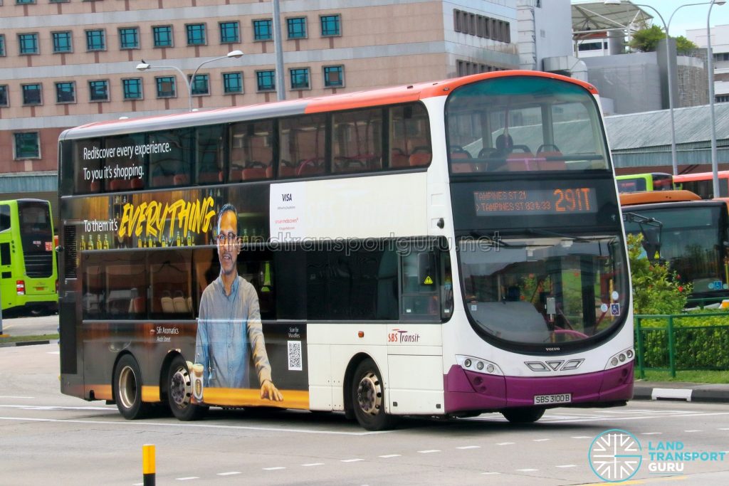 Bus 291T - SBS Transit Volvo B9TL Wright (SBS3100B)