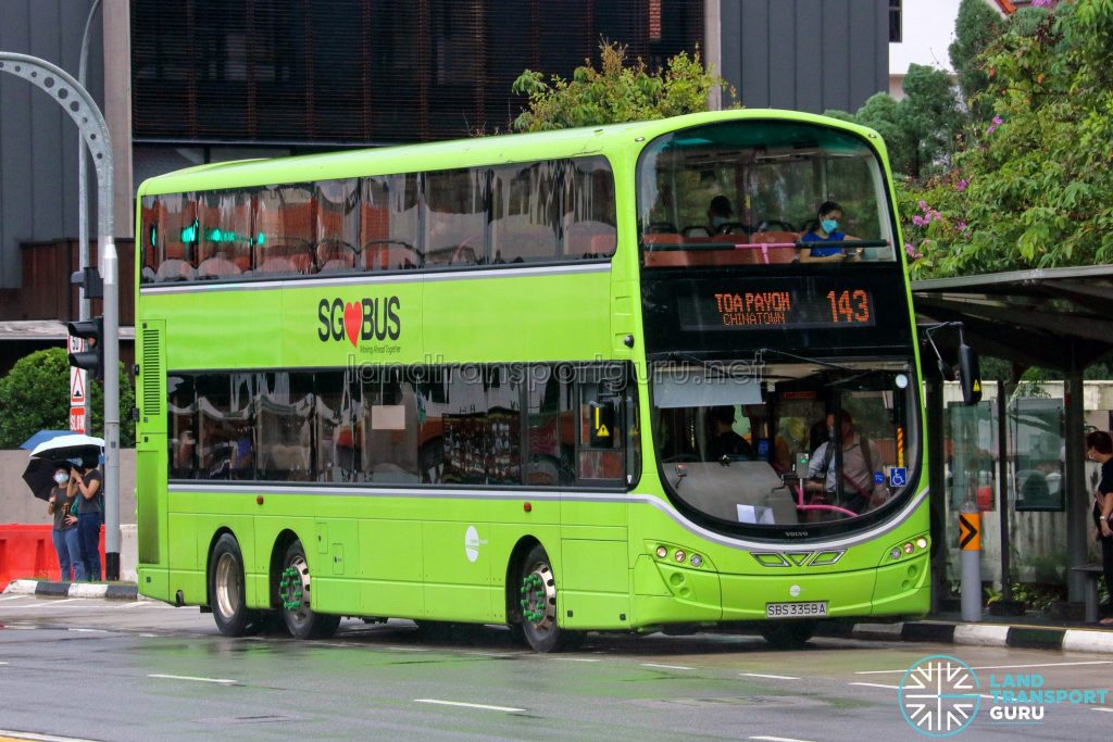 Bus 143 - Tower Transit Volvo B9TL Wright (SBS3358A)