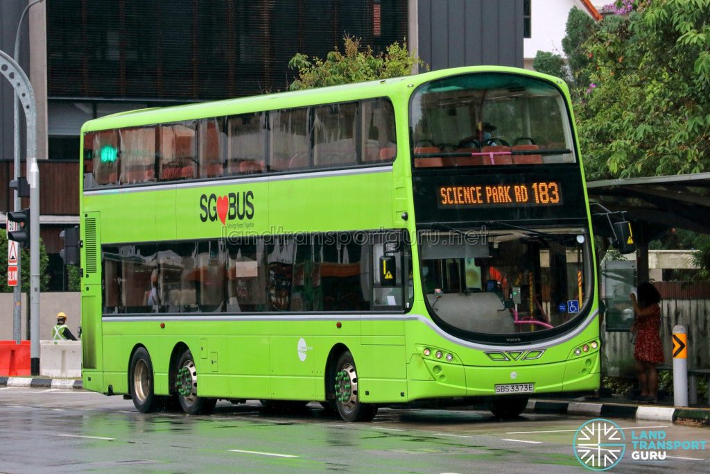 Bus 183 - Tower Transit Volvo B9TL Wright (SBS3373E)