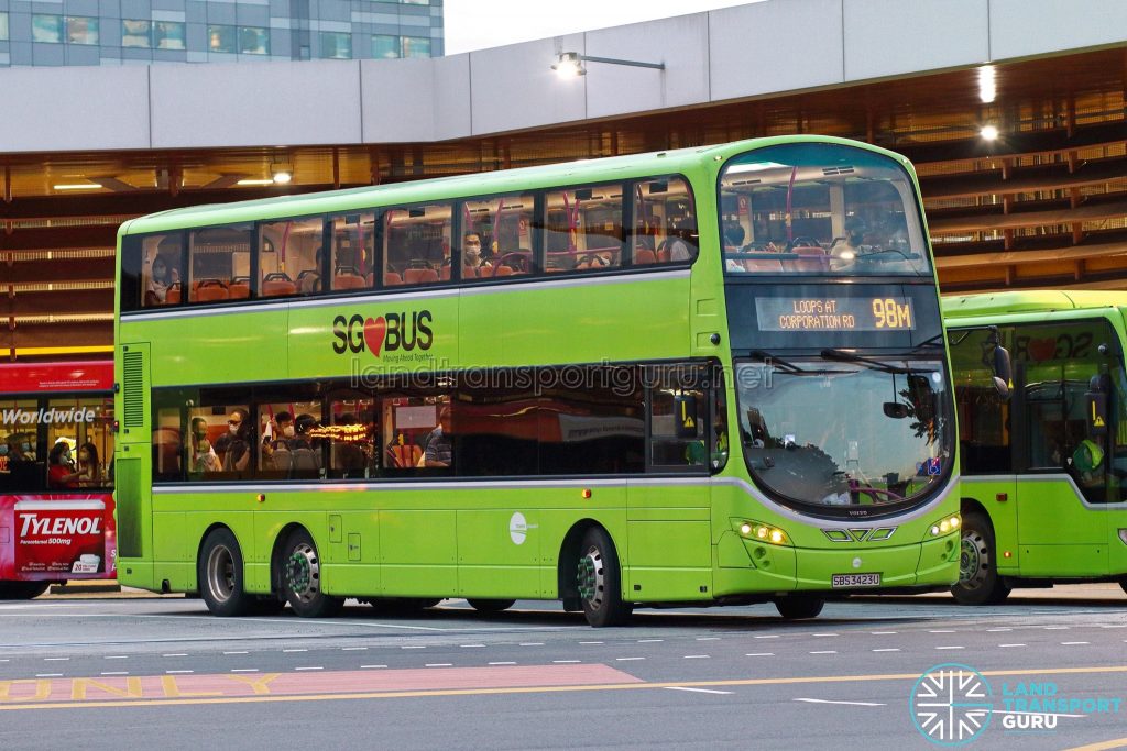 Bus 98M - Tower Transit Volvo B9TL Wright (SBS3423U)