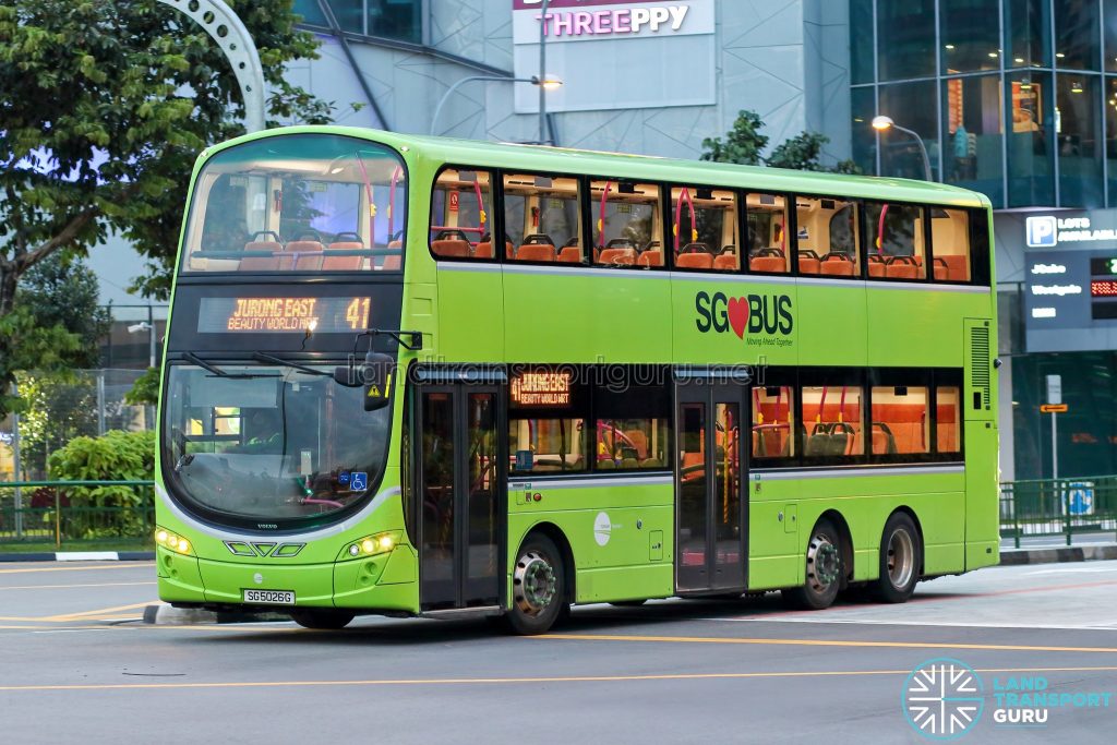 Bus 41 - Tower Transit Volvo B9TL Wright (SG5026G)