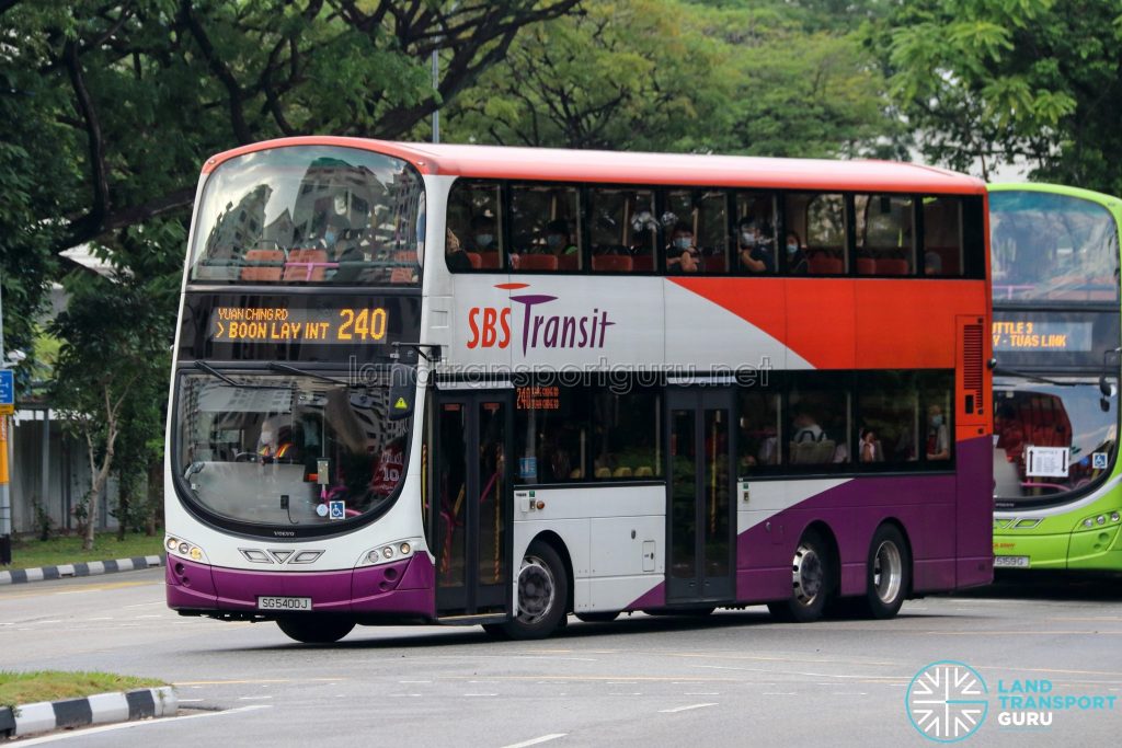 Bus 240 - SBS Transit Volvo B9TL Wright (SG5400J)