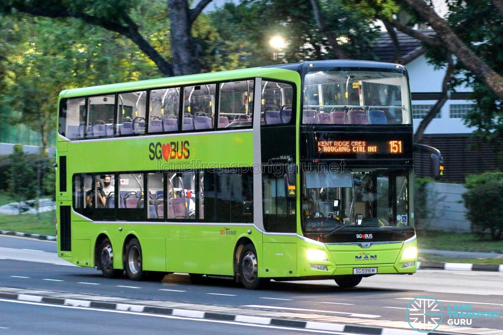 Bus 151 - SBS Transit MAN A95 Euro 5 (SG5916M)