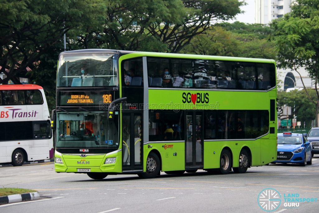 Bus 180 - SMRT Buses MAN A95 Euro 6 (SG6021M)